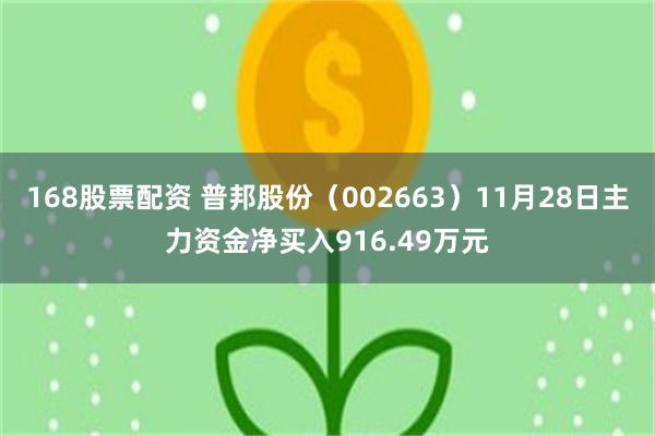 168股票配资 普邦股份（002663）11月28日主力资金净买入916.49万元