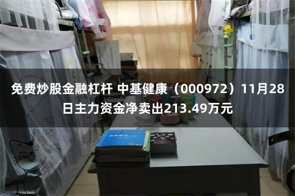 免费炒股金融杠杆 中基健康（000972）11月28日主力资金净卖出213.49万元