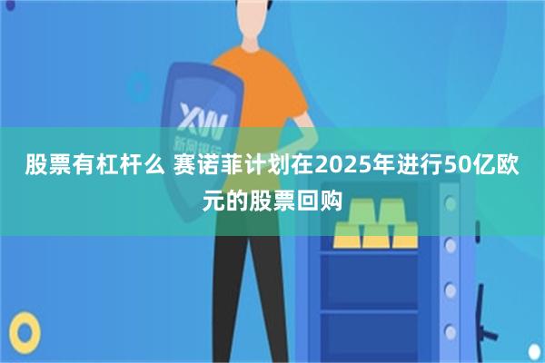 股票有杠杆么 赛诺菲计划在2025年进行50亿欧元的股票回购