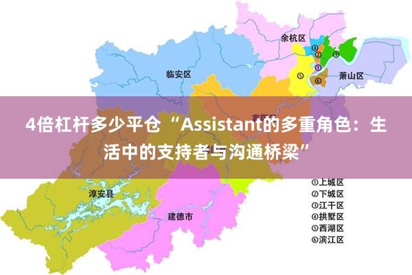 4倍杠杆多少平仓 “Assistant的多重角色：生活中的支持者与沟通桥梁”