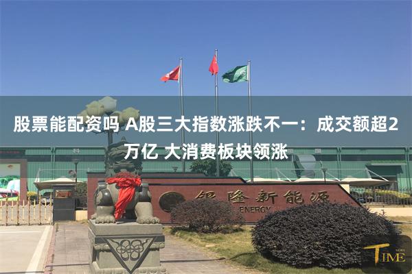 股票能配资吗 A股三大指数涨跌不一：成交额超2万亿 大消费板块领涨