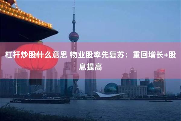 杠杆炒股什么意思 物业股率先复苏：重回增长+股息提高